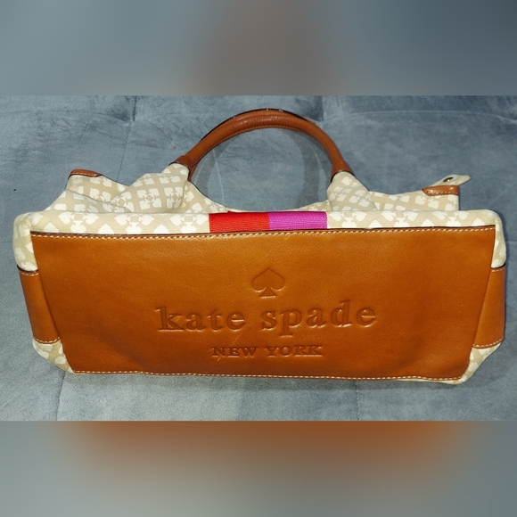 KATE SPADE NEW YORK "STEVIE" VINTAGE CLASSIC SPADE STUCCO SHOULDER BAG LIKE NEW - Picture 11 of 14